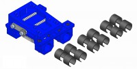 Piastra motore universale anodizzata blu - Anodized Universal Engine Mount BLUE