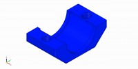 SUPPORTO INFERIORE ANODIZZATO BLU - ANODIZED BLUE LOWER MOUNT