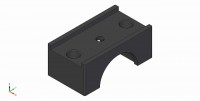 SUPPORTO SUPERIORE ANODIZZATO NERO - LOWER BLACK ANODIZED MOUNT