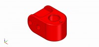 Supporto piantone anodizzato rosso - Red Anodized steering column mount