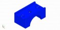 SUPPORTO SUPERIORE ANODIZZATO BLU - LOWER BLUE ANODIZED MOUNT